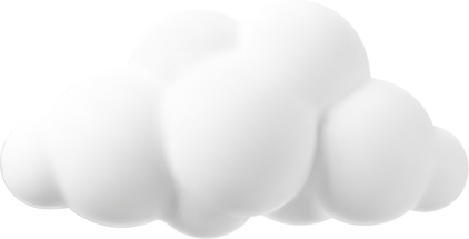 White 3D Cloud Illustration